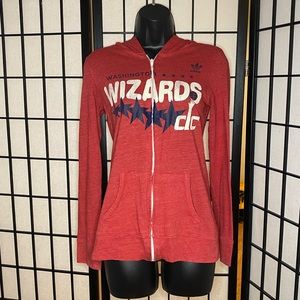 Wizards Adidas Zip-up Hoodie Washington DC